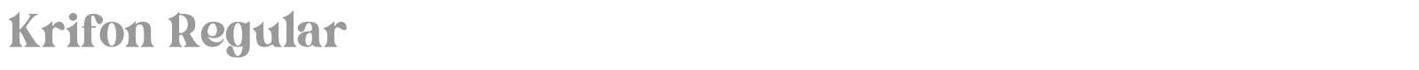 Krifon font preview